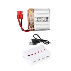 SYMA X26 드론배터리 3.7v 380mah 1개 멀티충전기 1개세트 HC타입, (X26) 380mah1개+6in1충전기1개 (X26) 380mah1개+6in1충전기1개