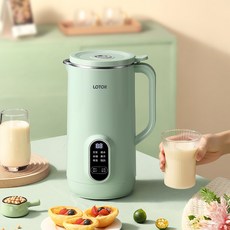 LOTOR 가정용 두유기 아침앤 믹서포트 두유 죽 이유식 제조기 믹서 800ml, 퍼플