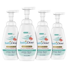 Baby Dove 포밍 워시 무향 모이스처 4개입 민감한 피부용 울트라 젠틀 399.2ml (13.5온스), Baby Dove 포밍 워시 무향 모이스처 4개입 민감, 4개