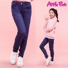 Apple Pink 여아 밑단포인트 워싱 스키니진 팬츠 APP9M204