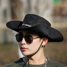 CNTCSM 카키 그레이/그린/블랙 남자중절모 신형 아웃도어 등산 햇빛가림 건조 신사모자 서부동부 카우보이모자