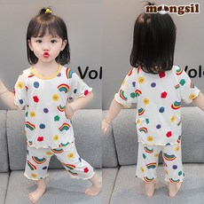 몽실이 레인보우 골지 실내복