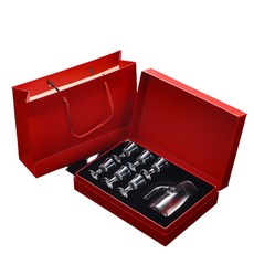 술잔 고량 바이주잔 백주잔 중국술잔 마오타이 업소용 가정용, 분주기 2개 컵 8개 80ml