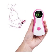 태아도플러태아심장박동모니터 헤드폰으로 휴대용 디지털 디자인으로 자주색 녹색 분홍색 파란색 태아 도플러 태아 심장 박동 레이트 모니터 오른쪽 테스트 없음 방사, Pink, 1개