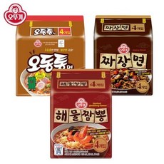 오뚜기 짜장면4p+해물짬뽕4p+오동통면4p 세트, 12개입