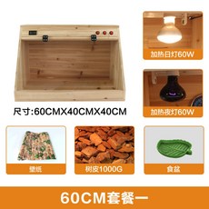 고슴도치 육지 땅 거북 도마뱀 파충류 사육장 집 키우기, 60cm 세트 1, 1개