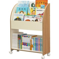 해외직구상품 북카트 북트롤리 북트레이 이동식 책꽂이 트롤리, B오크