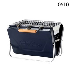 오슬로 아웃백 캠핑 BBQ 화로 네이비, 1개, M