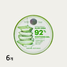 네이처리퍼블릭 수딩 앤 모이스처 알로에베라 92% 수딩 젤 튜브, 300ml, 6개