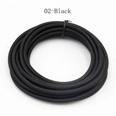 전기선 전선 2m 3m 5m 10m 250V 2 코어 075mm2 섬유 패브릭 천 편조 플렉스 케이블 빈티지 램프 코드 190410, 02 Black, 1개