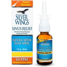 자연산 Path Silver Wings 내추럴 패스 실버윙 시누 릴리프 실버 비강 스프레이 50ppm 1oz, 1개, 30ml