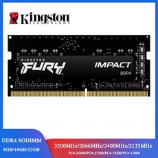 DDR38GB 램메모리 DDR4램 Kingston FURY Impact DDR4 노트북 RAM 32 16 8GB 3200MHz 2400 2666MHz SODIMM 260 핀 PC4