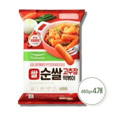 풀무원 쌀 순쌀 고추장 떡볶이 2인분 480g