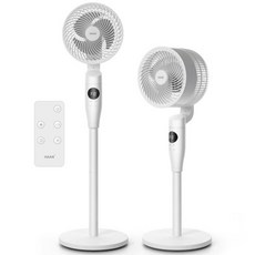 한경희 이지라이프 AI 음성인식 8단풍속 리모컨 스탠드 서큘레이터 HAAN-HDC330, 화이트