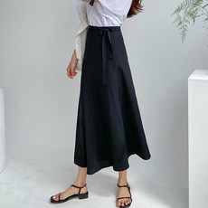 바잉몰 여성 챠밍 플레어 쉬폰 롱 랩스커트 스커트