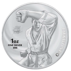 [케이민트] 불리온 실버 코인(태권도불리온) 2022 1oz Taekwondo Ag999 Silver Coin - 실버바