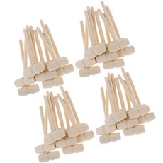 shangren 40pcs 해산물 랍스터 크래커 로트에 대 한 작은 천연 나무 망치 나무 망치