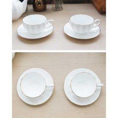 골드테두리 우아한 신혼부부 커피잔 2인 카페커피컵