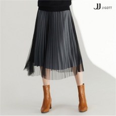 JJ지고트 메쉬 레이어드 플리츠 스커트 GK9P0SK96