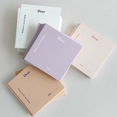 디어 메세지 카드 땡큐 감사 엽서 꽃집 메모 40매, 화이트블랙