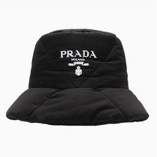 프라다 (당일) 22SS 로고 블랙 패딩 버킷햇 2HC2522 DV4 F0002