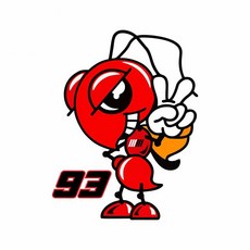 패션 Marc Marquez Hormiga 자동차 스티커 들어 갔어 장식 뜨거운 바람막이 부츠 Decals PVC 13cm X 10.2cm|차량용 스티커|, 1개, 단일, 단일