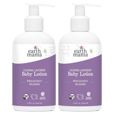 Earth Mama 얼스마마 건성피부용 베이비로션 카밍라벤더 240ml x2, 2개 - 얼스마마