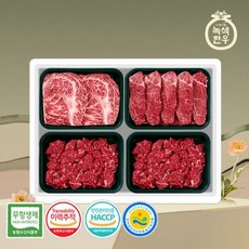 [녹색한우] 무항생제 1+등급 한우선물세트 구이정육 5호 1.2kg (등안불불), 1개