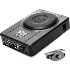 앰프 및 리모컨 손잡이가 내장된 NVX QBSTA 900W Max300W RMS 11인치 전동 스페어 타이어 서브우퍼 박스 자동차에 쉽게 설치할 수 있습니다, 150W RMS 8