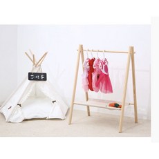 [행거+옷걸이세트] 강아지 고양이 옷정리 행거 옷걸이 옷장, 1개