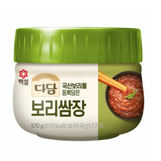 CJ [만능요리]다담 보리쌈장 570g [봄식재료] [믿고먹는][맛있는소스 우리집 건강한식재료]