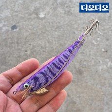 디오디오 삼봉에기 심해 갑오징어 한치 주꾸미에기 생미끼에기, 1개, 15g, 삼봉 새우무늬퍼플+케이무라