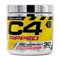 Cellucor C4 부스터 Ripped 헬스 프리워크아웃 라즈베리 레몬에이드 30 서빙 183 g, 183g, 1개
