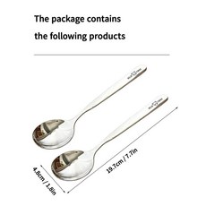 스테 스푼 긴 손잡이 수프 국자 차 커피 주방 식기, 6. L 2PCS, 1개