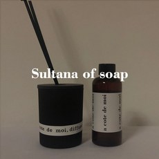모이 디퓨저100ml 술타나 오브 솝 러쉬타입 방향제, 블랙