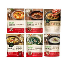 비비고 인기즉석 탕찌개 6종(두부김치+된장찌개+사골곰탕+육개장+미역국+차돌된장찌개), 4세트