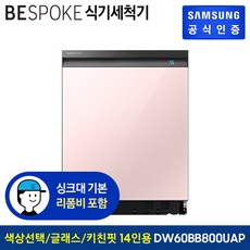 삼성 비스포크 식기세척기 키친핏 DW60BB800UAP 14인용 글래스 [색상선택가능][빌트인], 새틴베이지, 새틴베이지