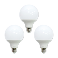 오스람 LED 볼전구 전구 램프 12W 롱타입 (3개입), 1개, 주광색