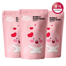 카카오프렌즈 세이프프렌즈 버블 핸드워시 리틀어피치 리필 400mlx3개, 3개, 400ml