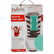 ZUBITS 마그네틱 레이싱 솔루션 묶지 않고 오래 지속되는 신발끈 자석 (2개입) 블랙.