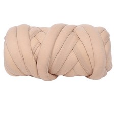 500g 슈퍼 두꺼운 Chunky 원사 코튼 튜브 원사 메리노 양모 대안 DIY 부피가 큰 팔 뜨개질 담요 손 뜨개질, 03 Khaki