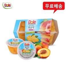 Dole 돌 후룻볼 복숭아(4개입) x 4팩/간편과일/무배, 5개