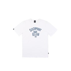 슈가포인트 남녀 공용 그래픽 라운티 티셔츠 SUPPERTIME - WHITE 반팔