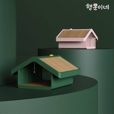행운이네 고양이 방울 스크래처 하우스 고양이장난감 숨숨집, 그린