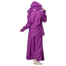 DongShen 東伸 裙襬搖搖女仕型套裝雨衣, 防曬, 防水, 輕量, 2XL, 紫色