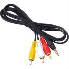 4극 스테레오 컴포넌트변환잭 3RCA 음성영상연결케이블, 1.5M NMA-SR315, 1개