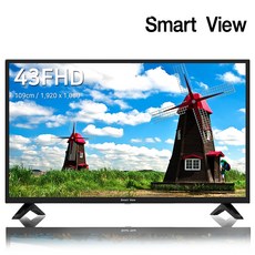 스마트뷰 FHD LED TV, 109cm(43인치), J43PE, 스탠드형, 자가설치
