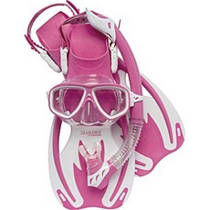 Cressi Junior Snorkeling 키트 for Kids Ages 3 to 8 - Mask Dry Snorkel 조절가능 Fins Net 가방, PinkWhite_SM  US Youth 13  EU, PinkWhite