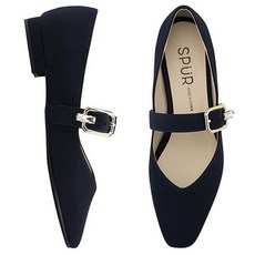 SPUR 스퍼 플랫 OS9014 Jewel buckle maryjanes 네이비