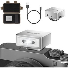 F1 미니 카메라 플래시 Ricoh용 스피드라이트 GR3 GR3X 등 후지 소니 니콘 캐논 디지털 필름 DSLR 카메라용 휴대용 핫 슈 라이트입니다. 은, Silver